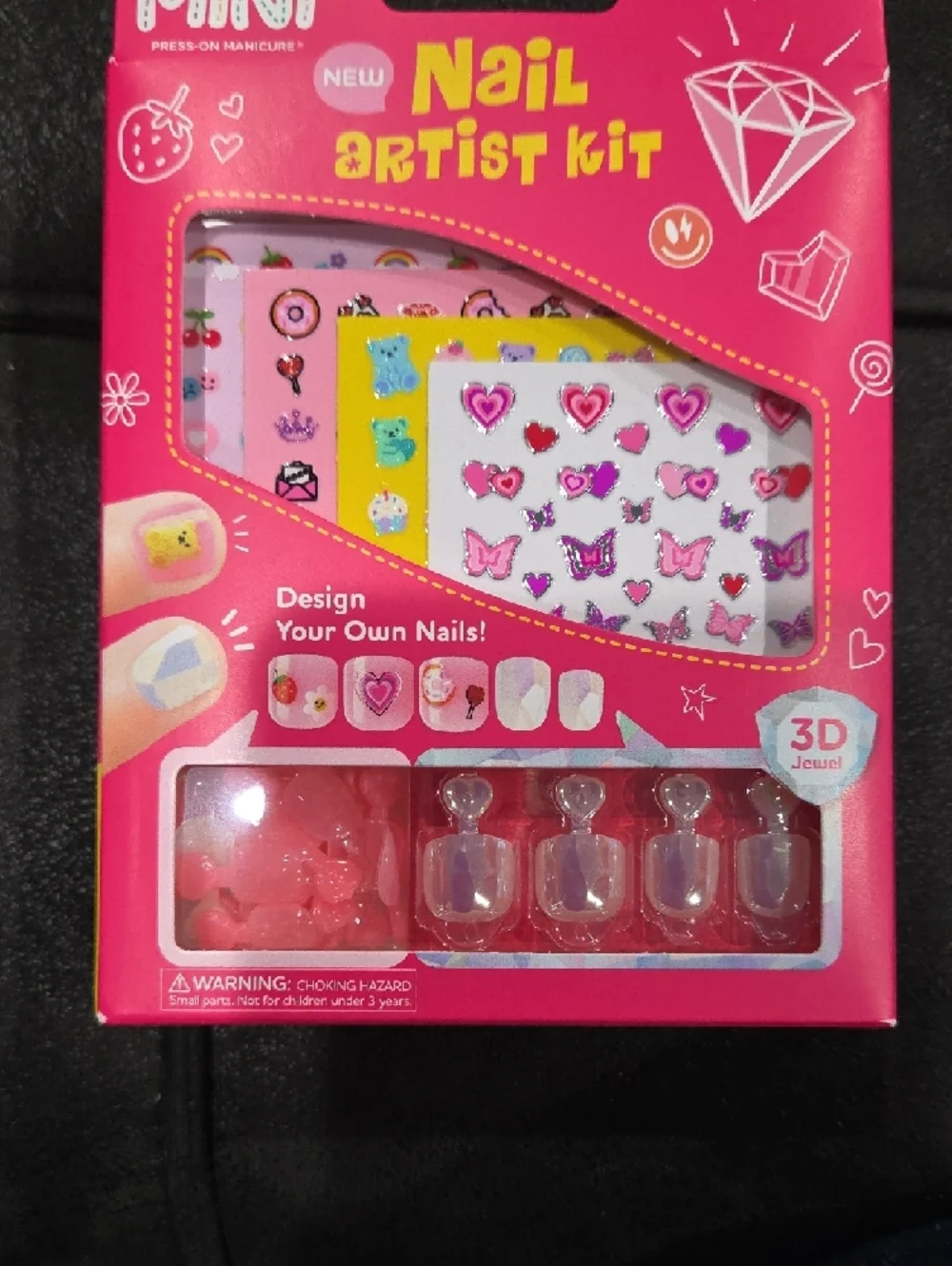 imPRESS Pink Mini Press-On Nail Set with Sticker Accents